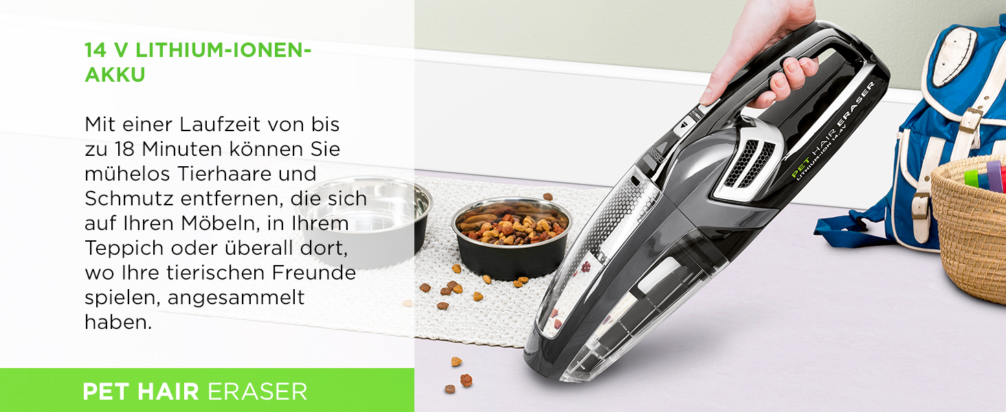 Акумуляторний пилосос Bissell PowerClean FurGuard для шерсті тварин: 280W, HEPA-фільтр, самоочисна щітка, 50 хв роботи