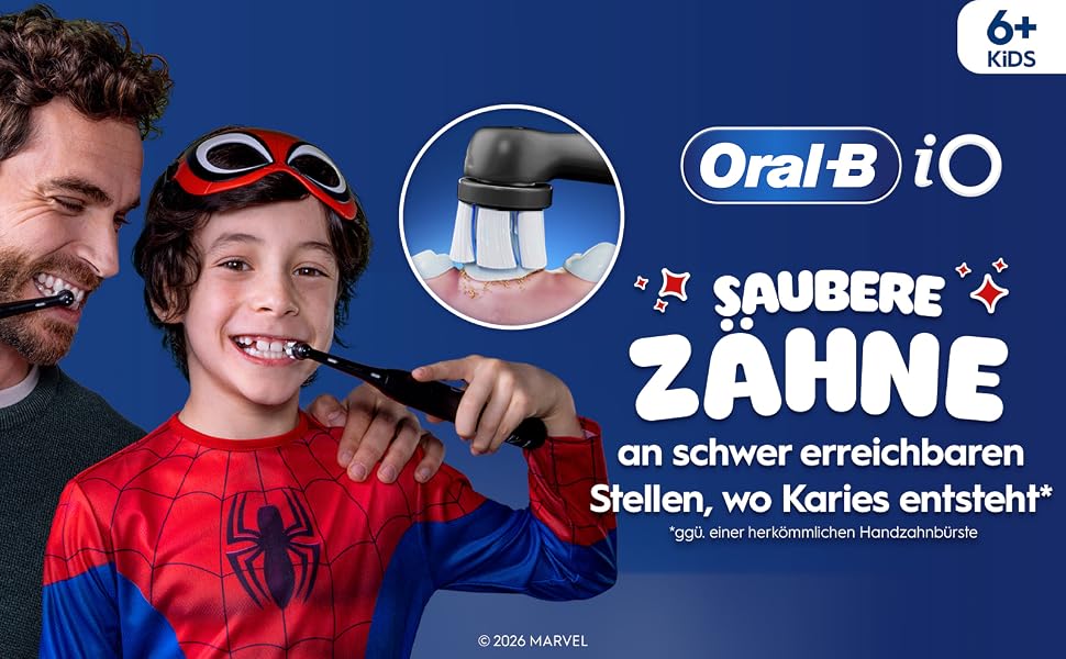 Смінні насадки для електричної зубної щітки Oral-B iO Ultimative Reinigung для дітей (Spiderman), білі, 4 шт.