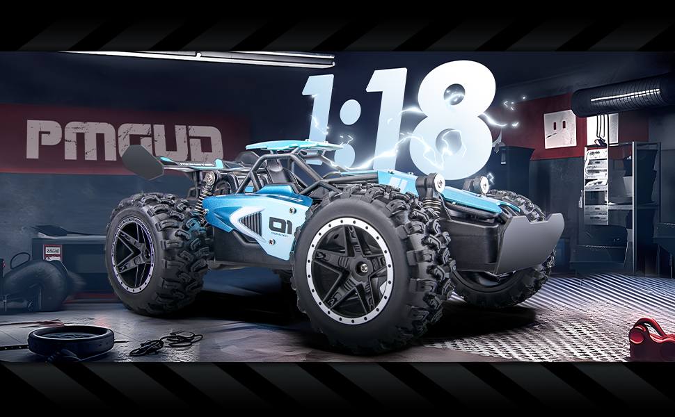 RC Автомобіль Monster Truck 1:18 2.4GHz, позашляховик, швидкість 20+ км/год, водонепроникний, синій
