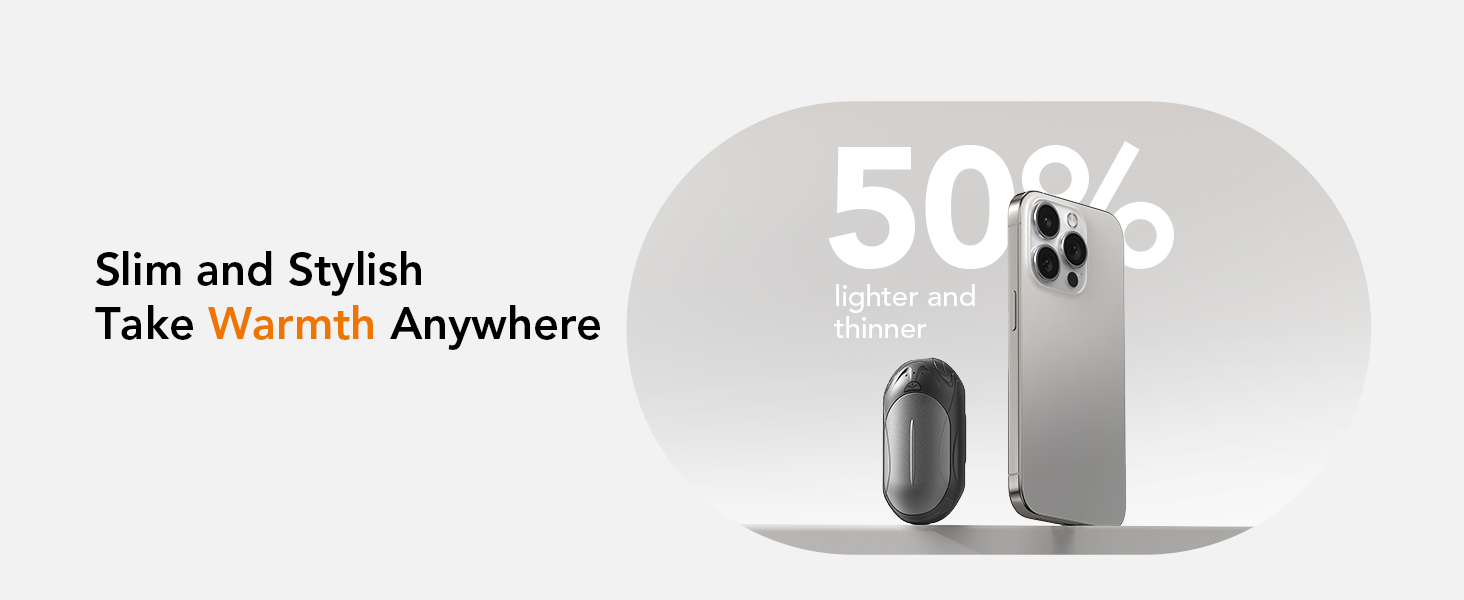 Портативні електричні грілки для рук 2 шт. 3000mAh, USB-C, 3 температурні режими (35-55°C), швидкий нагрів, для активного відпочинку, кемпінгу, подарунок, сріблясто-сірий M