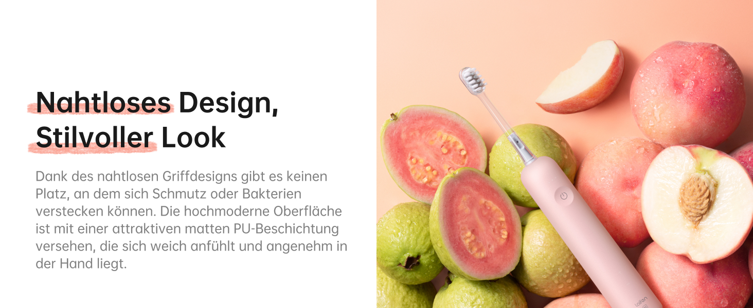 Електрична зубна щітка Laifen Wave Spezial з осциляцією та вібрацією, для дорослих, з додатком, 2 насадки (зелена)