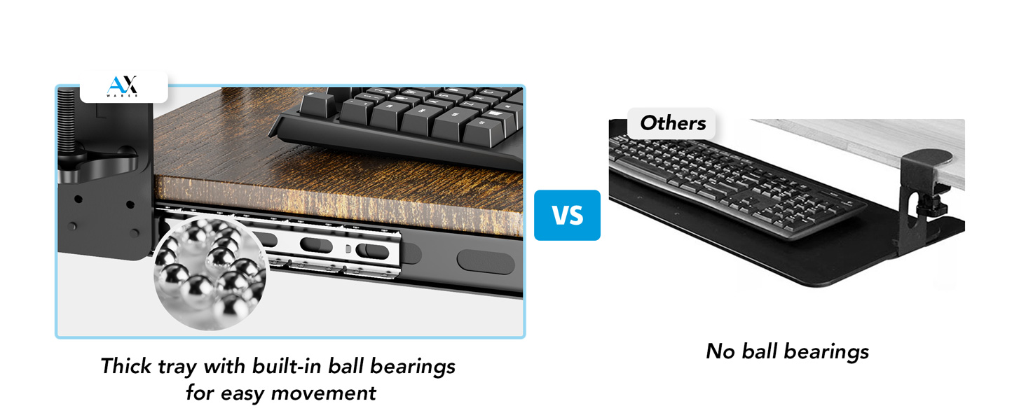 Висувна платформа для клавіатури під стіл з К-кріпленням, великого формату, стійка, для настільного комп'ютера, 838mm x 280 mm