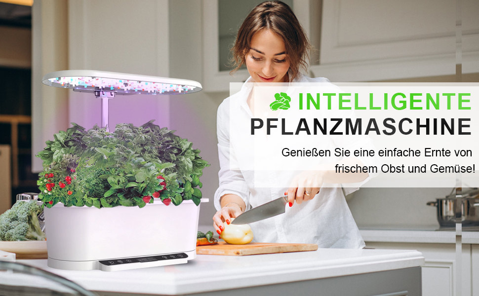 Smart Herb Garden Kit: Гідропонна система для вирощування зелені в приміщенні з LED-підсвіткою та WiFi