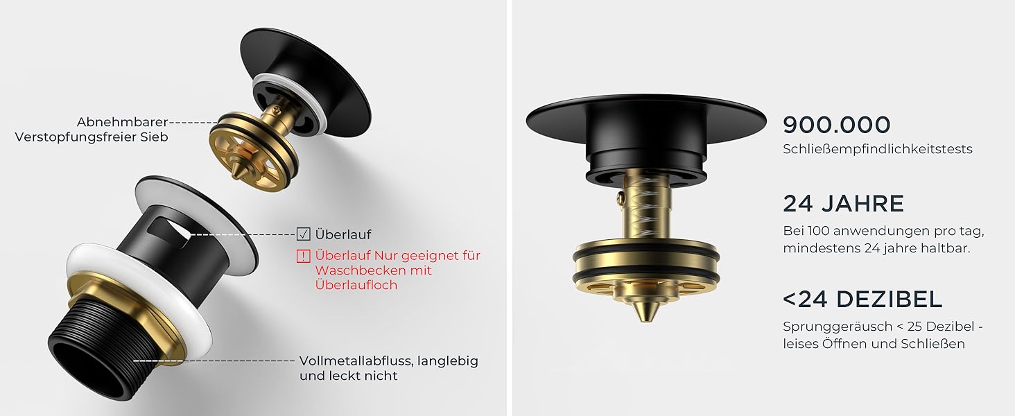 Змішувач для ванної кімнати FORIOUS з водоспадом, одноручний, для умивальника, хром, висота виливу 80 мм, економія води та енергії