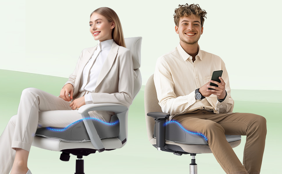 Подушка для сидіння з піни Memory Foam A-Pce: для офісного крісла, дому та авто, ергономічна, сіра