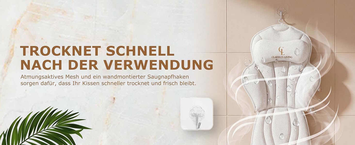 Подушка для ванни повне тіло (152x56 см) з підголівником (11 см) - біла. Підтримка шиї, спини та ніг. З сумкою для прання та подорожей, гачком для сушіння.