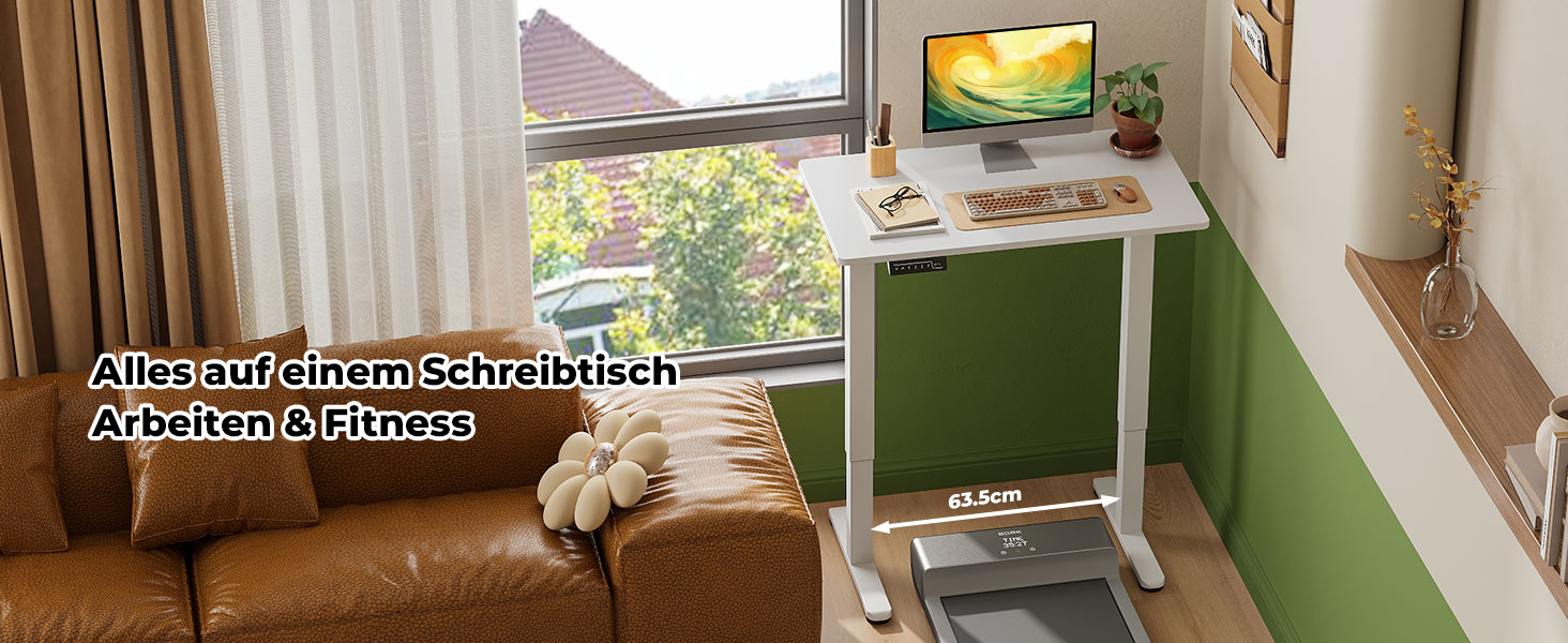 Електричний регульований стіл Gibbon Mounts 88x50 см для дому та офісу, білий