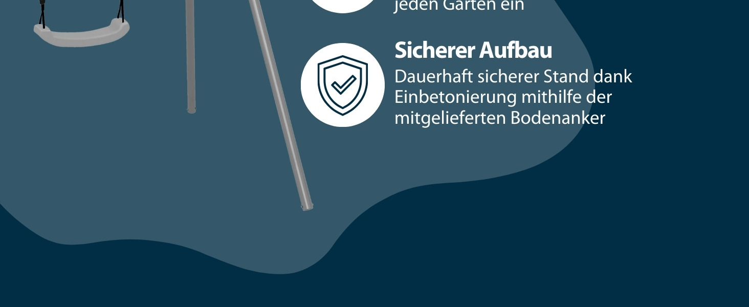 Дитяча гойдалка Hudora Start зі сталевим каркасом та сидінням - міцна, безпечна, для саду