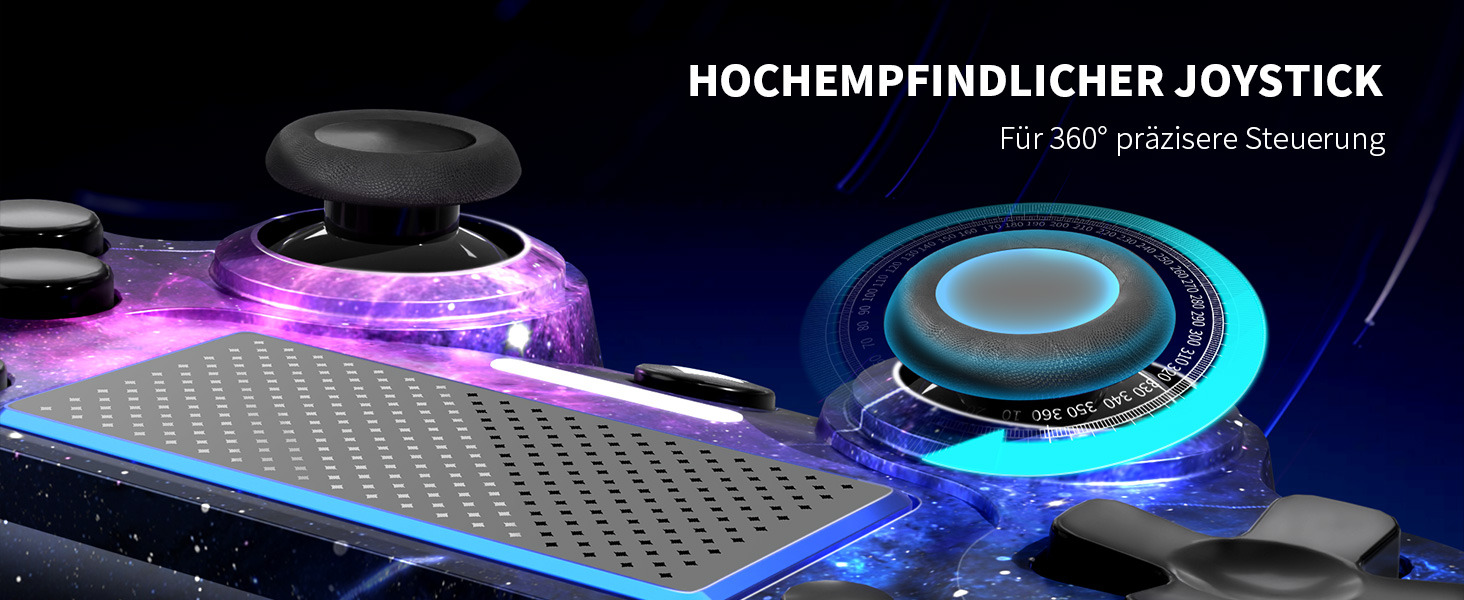 Бездротовий геймпад AceGamer для PS4/Pro/Slim/PC з турбо-функцією, вібрацією та сенсорною панеллю Galaxy