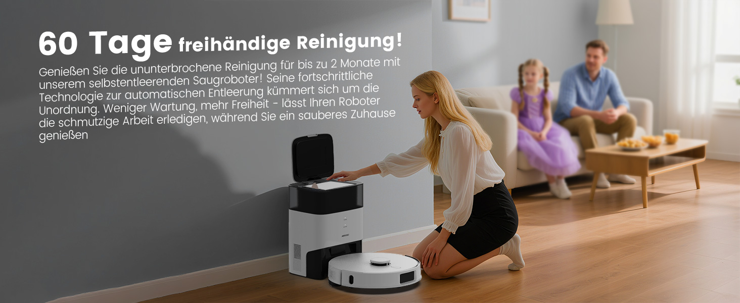 Робот-пилосос AIRROBO T30+ з функцією миття, LiDAR навігація, 6000Pa, 3.5L пилозбірник, 240 хв роботи, керування через додаток, білий малюнок