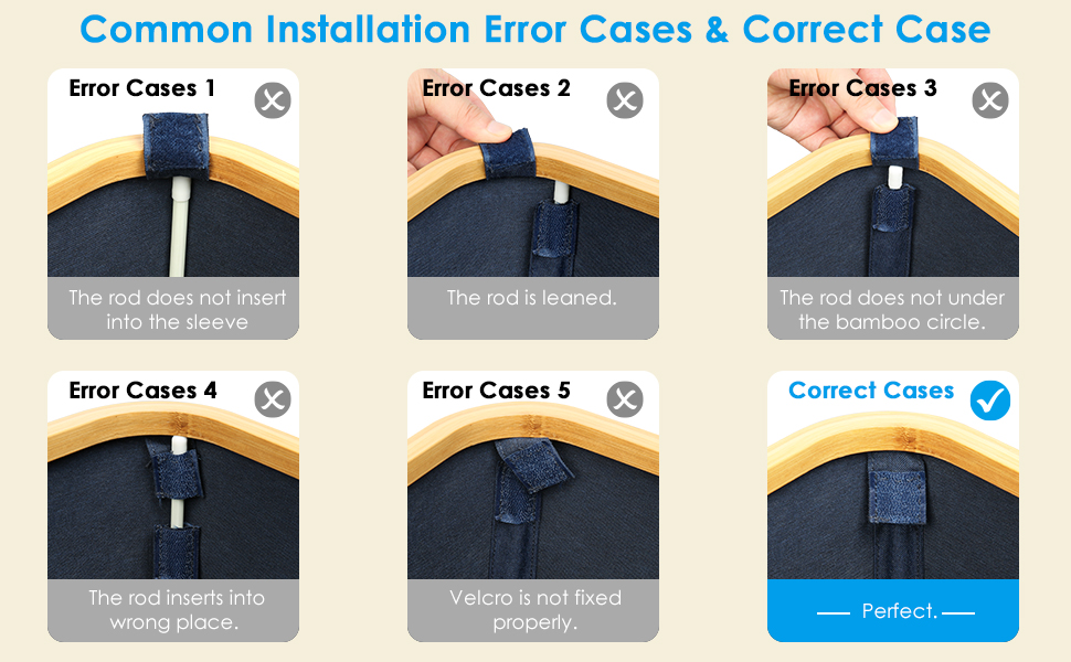 Кошик для білизни з кришкою Efluky, 100 л, блакитний, XL, з бамбуковими ручками та внутрішніми кишенями для сортування