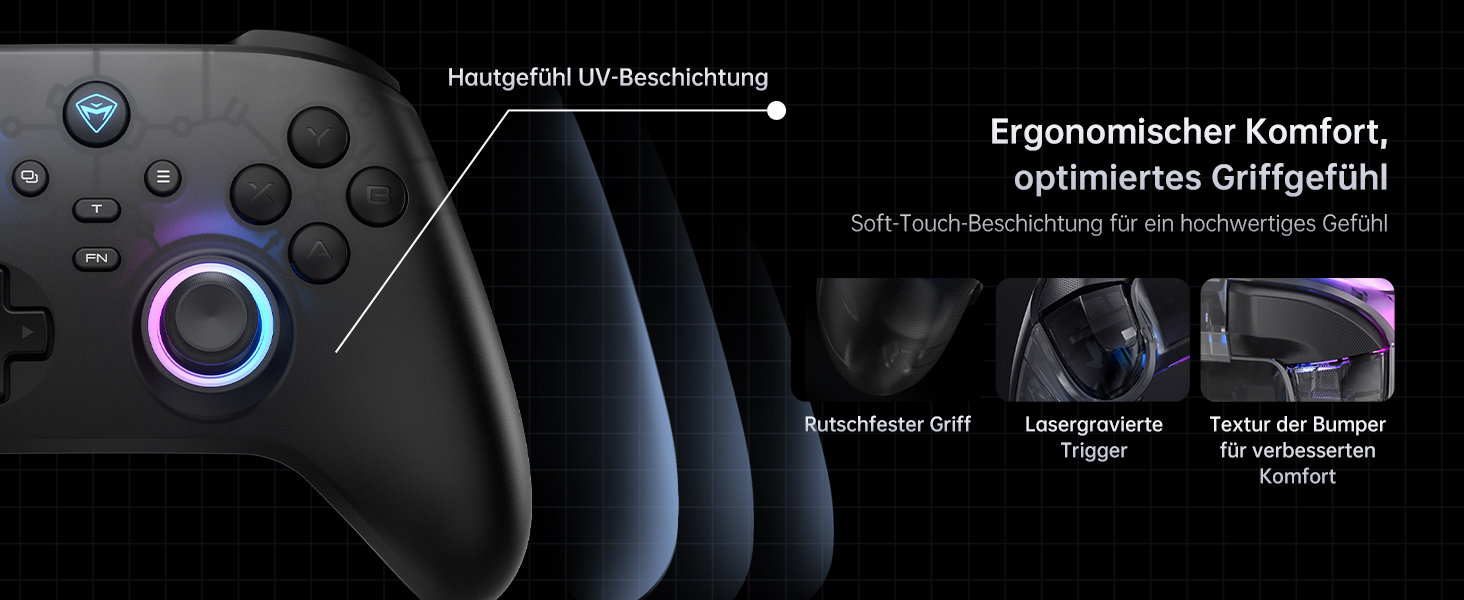 Геймпад Machenike G3V2 для PC, Switch, iOS, Android - Бездротовий контролер з RGB-підсвічуванням та програмованими кнопками