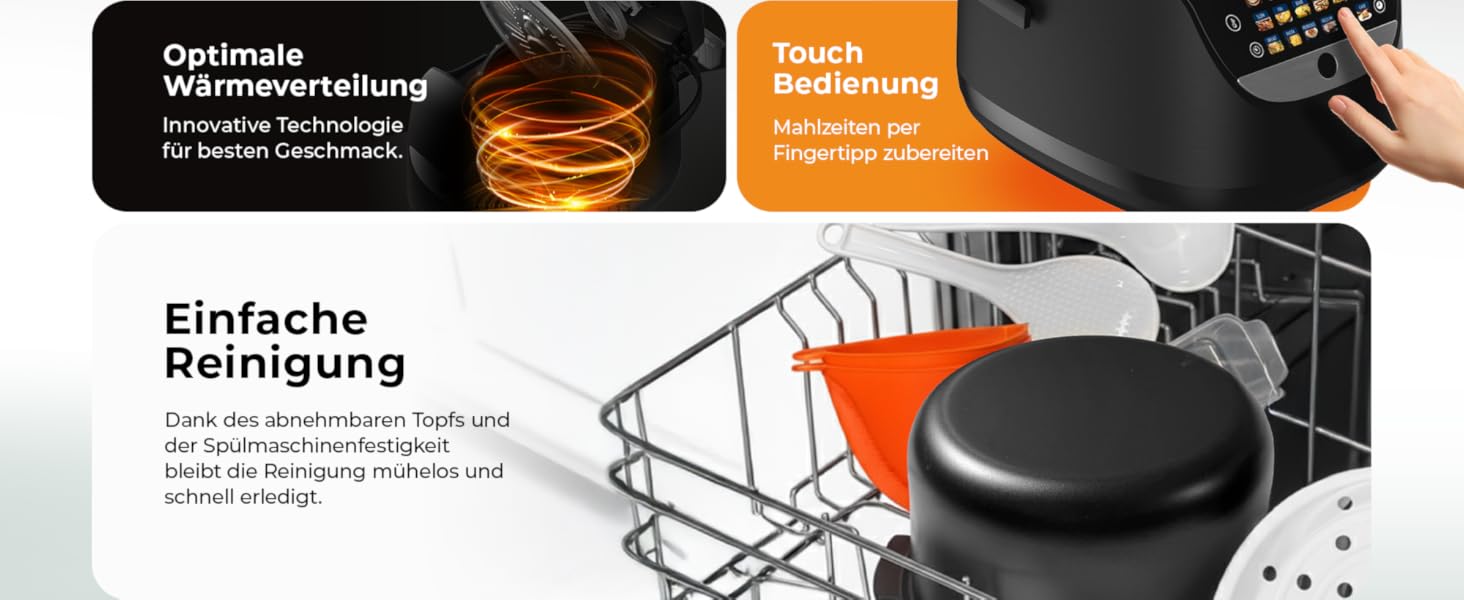 Бальтер Мультиварка-рисоварка, 4л, 18 програм, Fuzzy Logic, з аксесуарами та рецептами