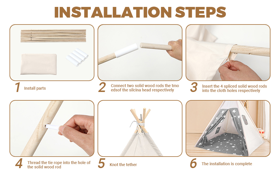 Дитячий намет-типі для гри, намет-типі для дітей з вікном, індіанський намет-типі для дому та вулиці, куточок для затишку та ігор