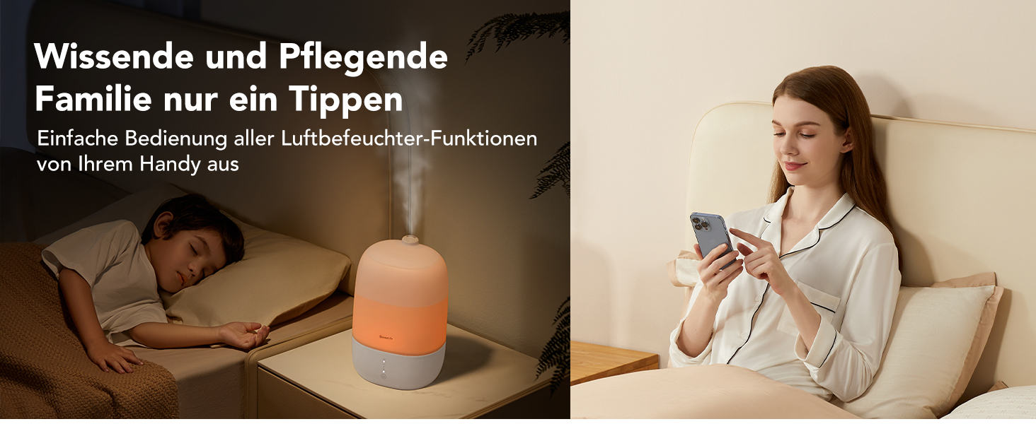 Зволожувач повітря GoveeLife Smart 3L з аромадифузором та нічником для спальні, дитячої, рослин