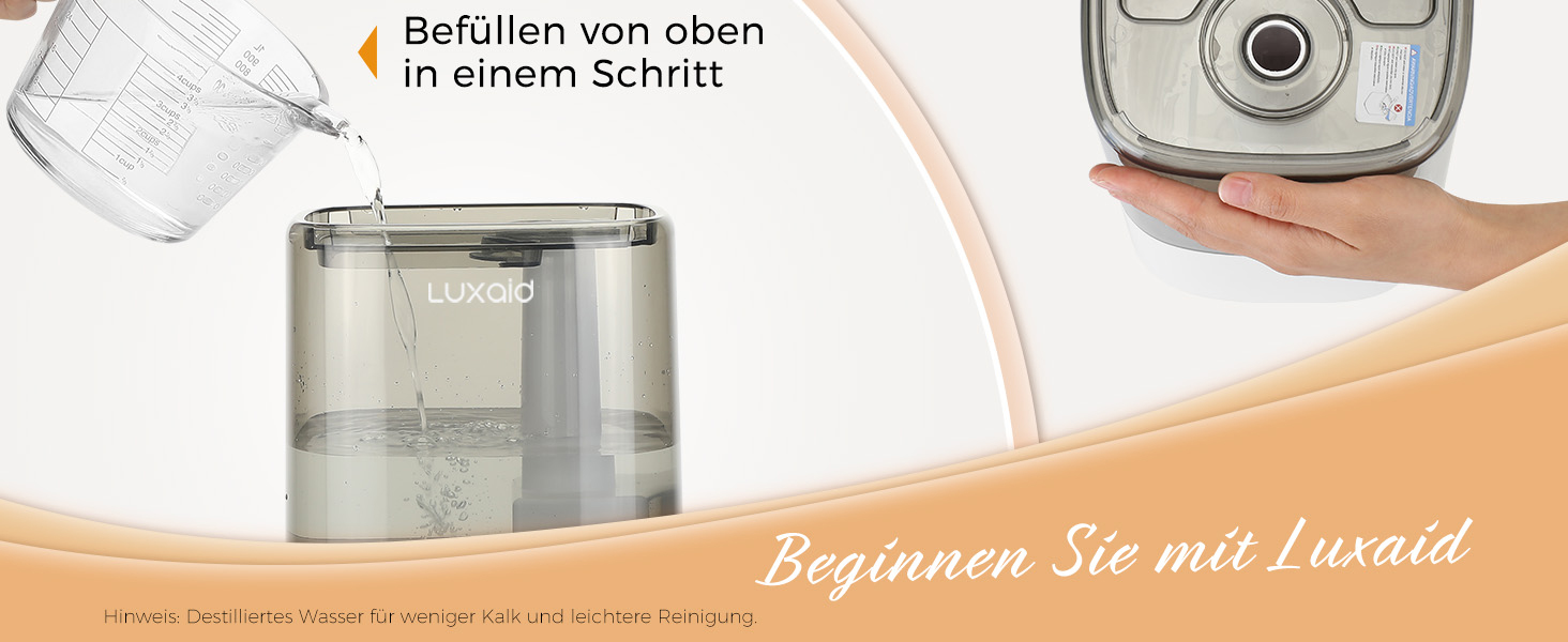 Зволожувач повітря Luxaid HU-802 4.5л з пультом, гігростатом, таймером та автовимкненням для спальні та великих приміщень