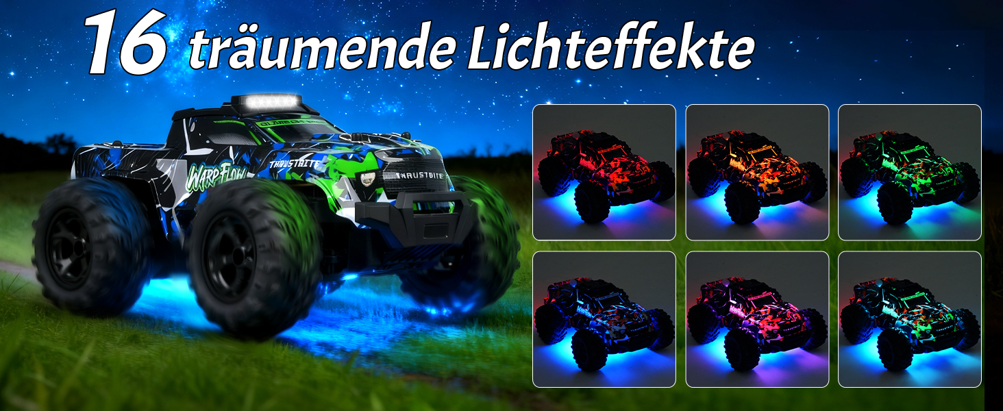 Радіокерований позашляховик BAZADER 1:18 з LED підсвіткою та розпилювачем води, 25 км/год, 2.4 ГГц, зелений - для хлопчиків від 4 років