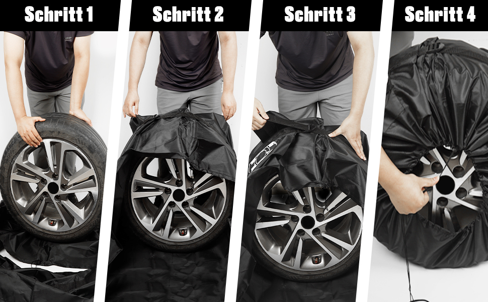 Набір чохлів для коліс 4 шт., захисні чохли для коліс 19-23 дюйми, водонепроникні, з UV-захистом, для зберігання та транспортування, червоні, розмір L (діаметр 81 см)