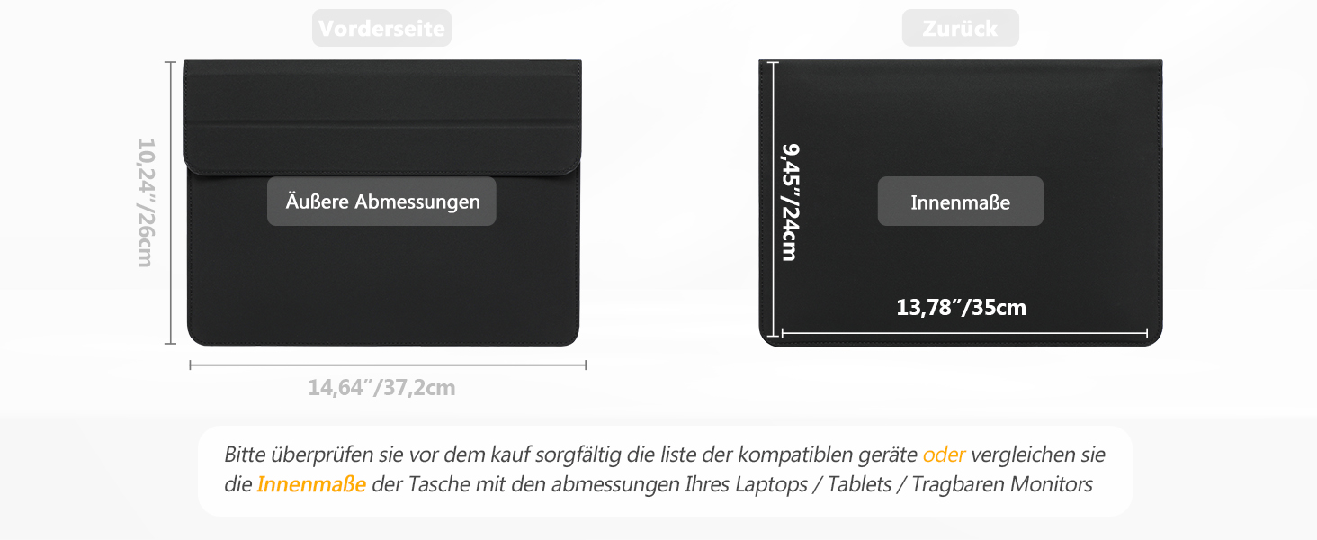 Чохол-сумка для MacBook 15 дюймів з підставкою, захисний кейс HYZUO, чорний