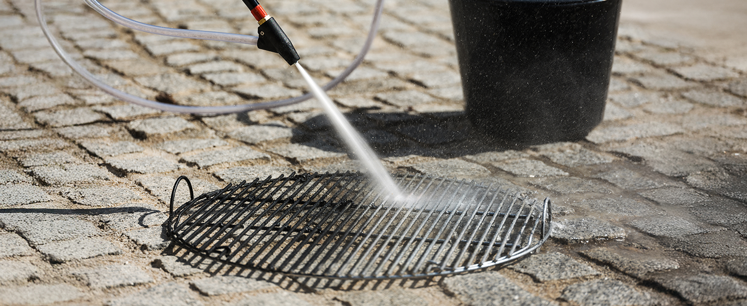 Мийка високого тиску Nilfisk E 145 Bar з пінотворечем, насадкою для миття поверхонь, щіткою та набором для чищення труб (2100 Вт)