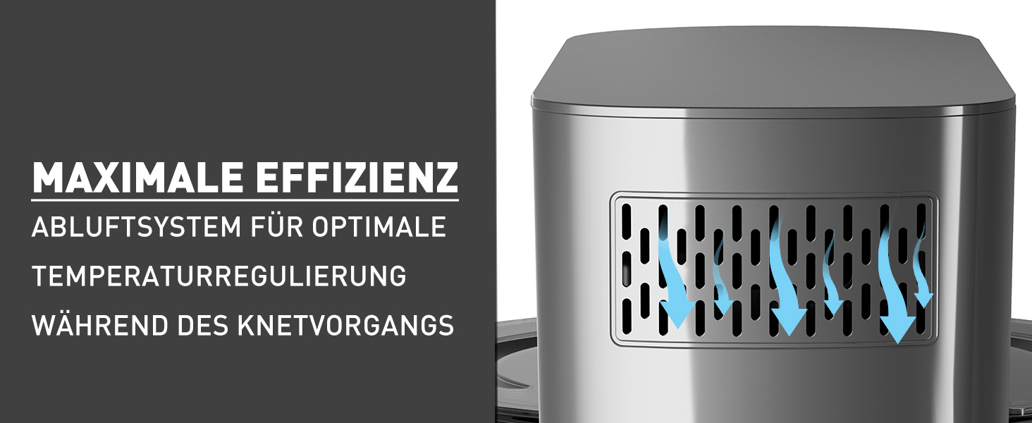 Кухонна машина Heinrichs 2500W з двома гаками для тіста, міксером та насадкою для збивання, 8 швидкостей, чаша 8л з нержавіючої сталі, тиха, з титановим покриттям