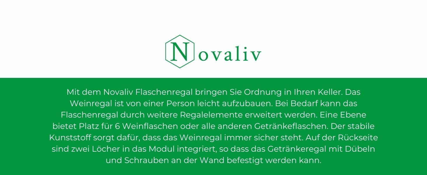 Пластикова полиця для пляшок Novaliv на 36 пляшок, розширювана, коричнева. Полиця для вина, напоїв, спиртних напоїв. Система зберігання пляшок, шафка для пляшок