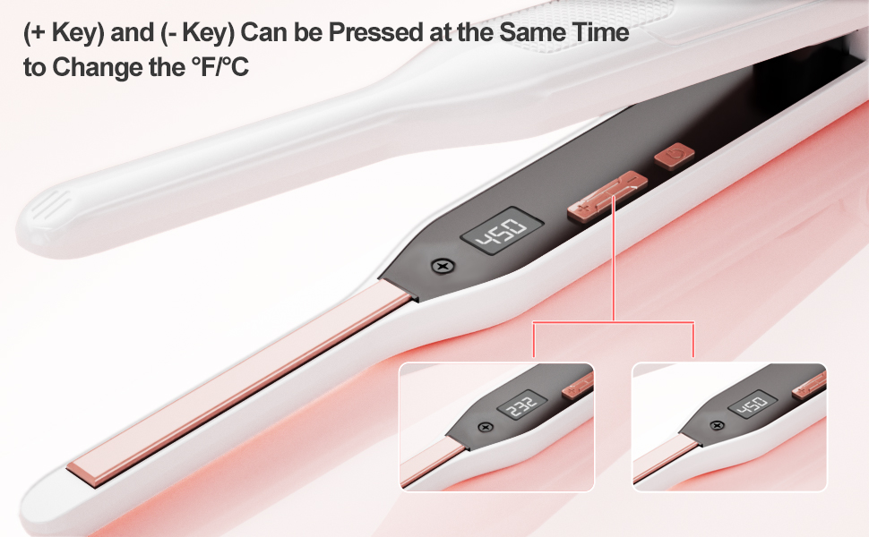 Міні-випрямляч K&K для короткого волосся, міні-керамічні бігуді 2 в 1, плаваюча пластина з турмаліновим керамічним покриттям, маленький випрямляч для волосся, 50-232C 15S швидке нагрівання, подвійний натяг