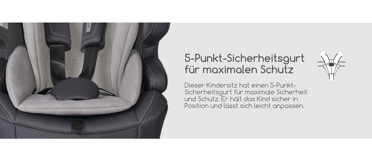 Дитяче автокрісло Lorelli Andromeda i-Size (76-105 см) Isofix, Top Tether, регульоване, Колір (сірий)