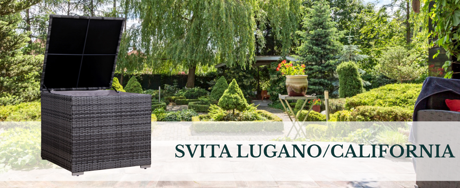 Набір садово-розслаблюючих меблів SVITA California з ротангу (сірий), комплект для відпочинку