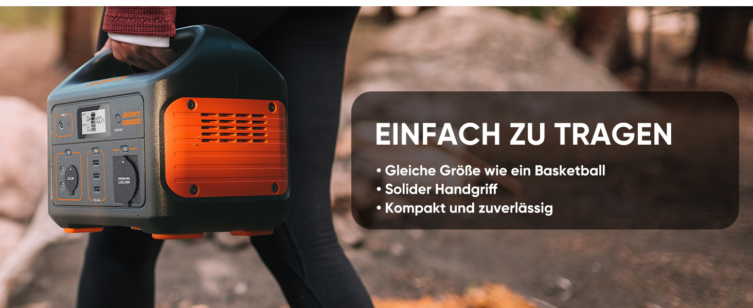 Jackery Explorer 500 - портативна електростанція, 518Wh, 230V/500W, LCD-дисплей для кемпінгу, подорожей та дому