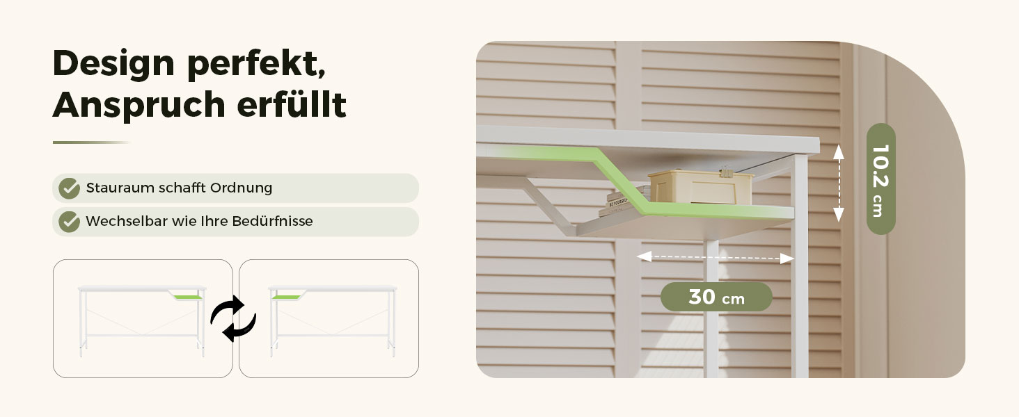 Комп'ютерний стіл Mericonia 120 см, ігровий стіл для невеликих приміщень, білий стіл для дому та офісу, стіл для студентів 120x60 см