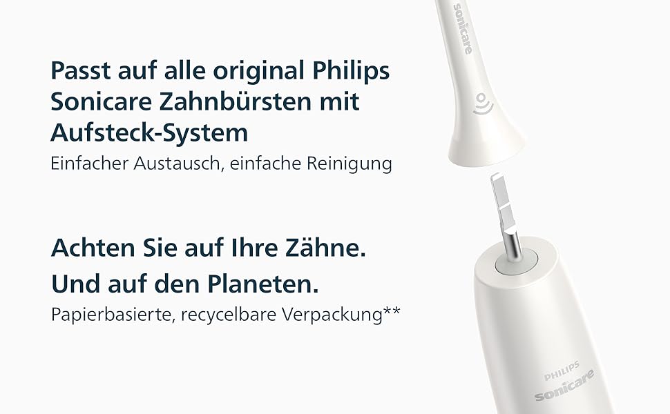 Змінні насадки для електричної зубної щітки Philips Sonicare C3 Premium Plaque Defense, білі, 6 шт., HX9046/87