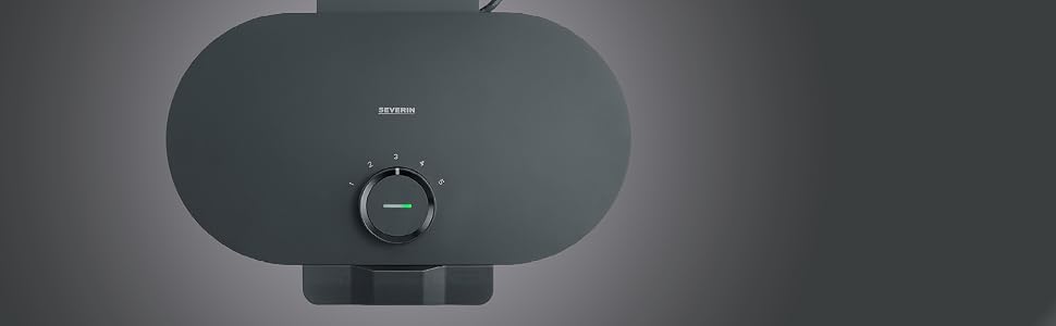 Вафельниця SEVERIN Black Line WA 2117 для сердечок, антипригарне PFAS-free покриття, 1000 Вт, чорний/нержавіюча сталь