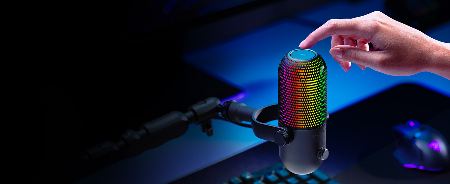 Мікрофон Razer Seiren V3 Mini - компактний USB мікрофон з LED-індикатором та інтегрованим демпфером
