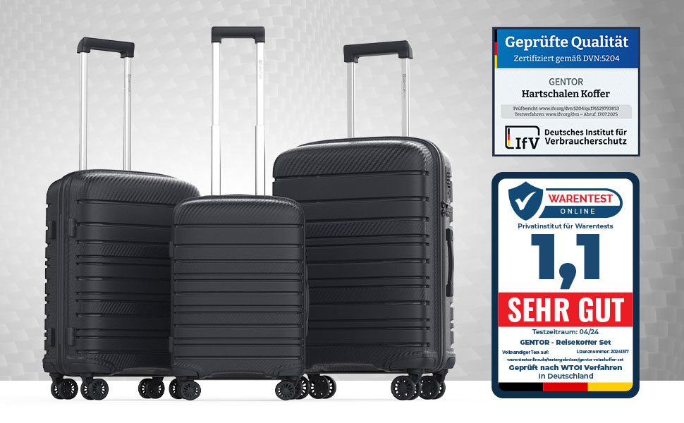 Валіза для подорожей велика XL, чорна, жорсткий корпус, 74x49x29 см, з TSA-замком та 4 колесами, легка