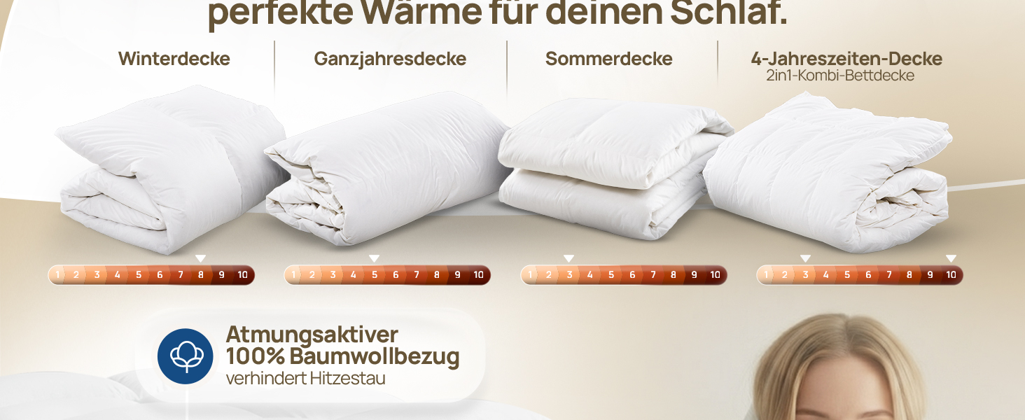 Плед-пухове покривало LILENO HOME Premium 135x200 см – пух 90%, перо 10%, Made in Germany, Oeko-Tex, 60°C