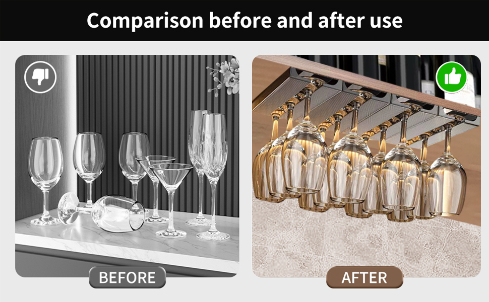 Набір тримачів для келихів Vaisoeny (4 шт.), сірий колір. Підійде для кухні та бару.