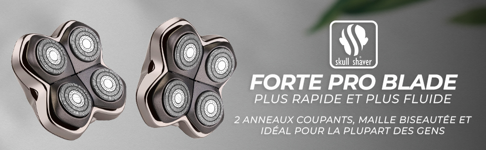 Змінні леза Skull Shaver Forte Pro (4 шт.) для голильників Pitbull, Palm та Butterfly Kiss — набір для гоління голови, обличчя та тіла