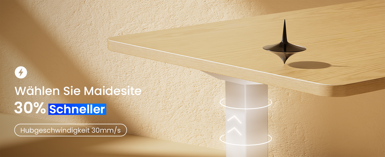 Електричний регульований стіл MAIDeSITe T1 Pro (білий) з 4-ма пам'ятями, міцний мотор та стійка металева база