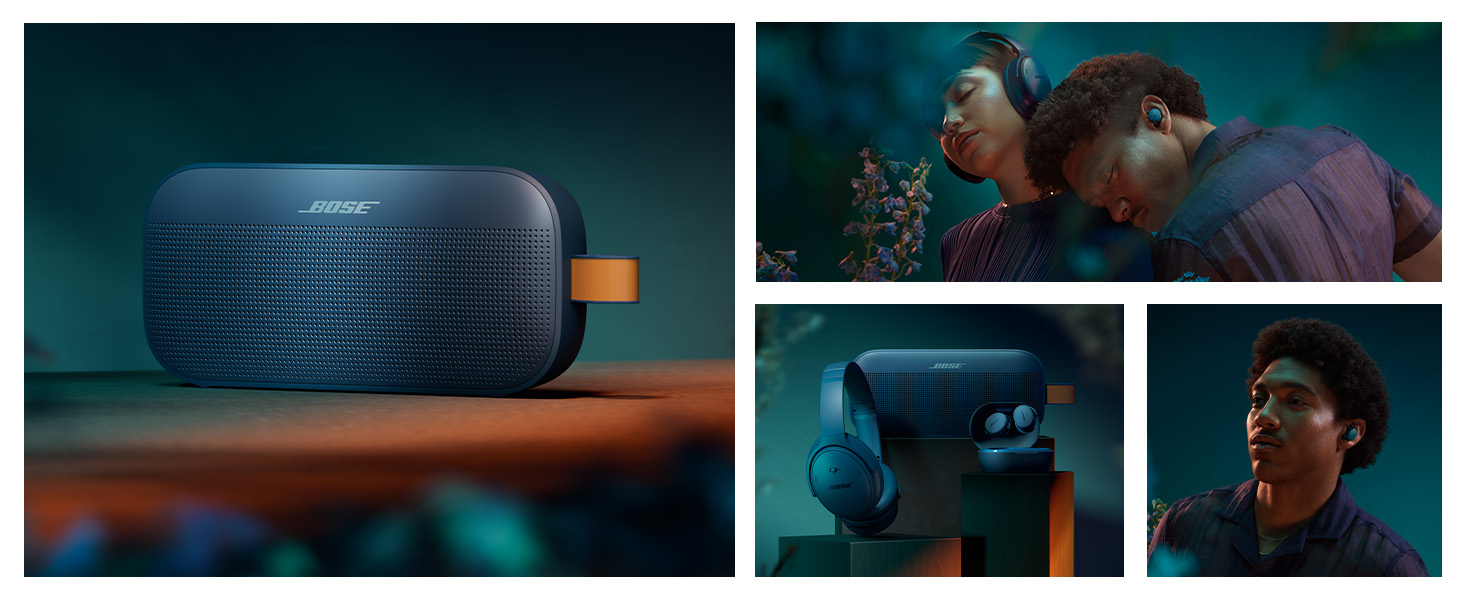 Портативна Bluetooth колонка Bose SoundLink Flex 2-го покоління, Outdoor, водонепроникна, пилонепроникна, преміум звук, до 12 годин роботи, обмежене видання (Колір: Демерінґсблау)