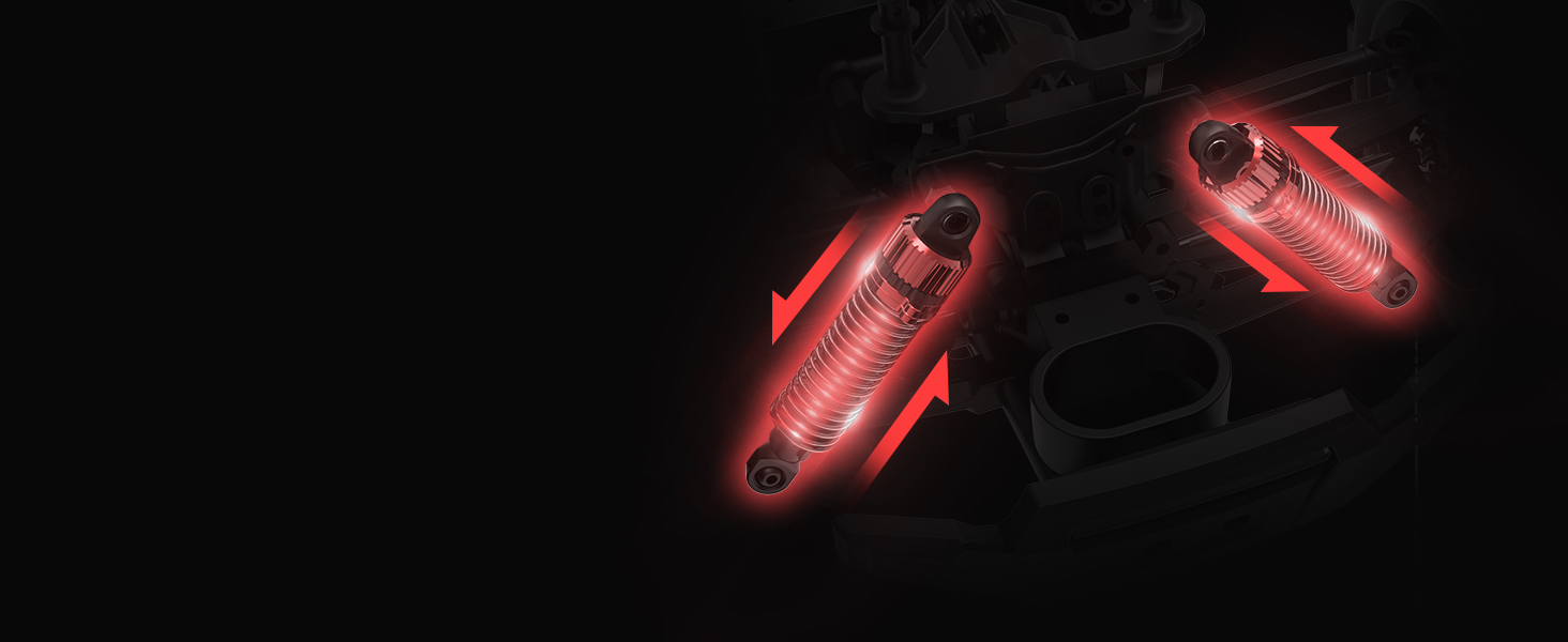 RC Автомобіль Monstertruck 1/14 4WD, 40 км/год, 2 батареї, 7 кольорів підсвічування, Водонепроникний, для дітей та дорослих, Чорний