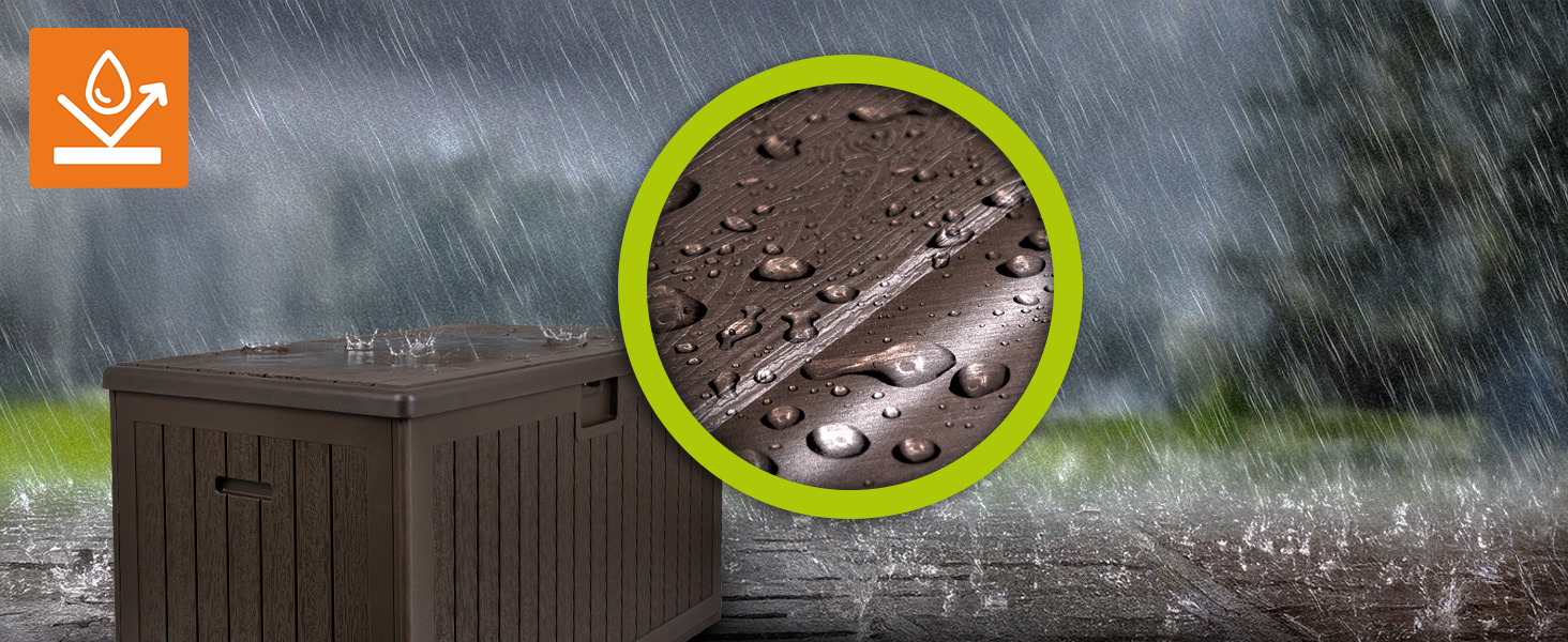 Універсальний садовий ящик-скриня Columba 490 л з кришкою - вуличний шафа, лавка зі зберіганням, контейнер для подушок, садовий будиночок, ящик для інструментів - чорний