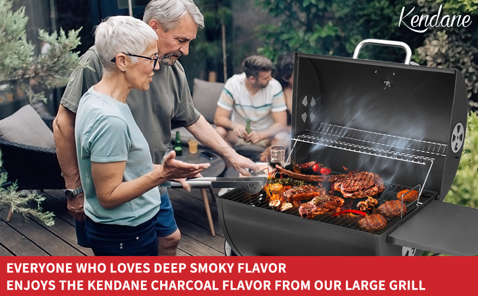 Дров'яний гриль-возок: гриль на дровах з решіткою та термометром, великий гриль для барбекю, гриль-смокер для саду