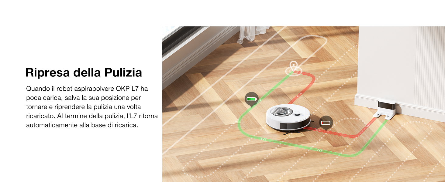 Робот-пилосос OKP L7G 3-в-1 з функцією миття підлоги, LiDAR-навігація, 6000Pa, 150 хв роботи, WiFi, Alexa, для тварин, килимів, твердих підлог, сірий