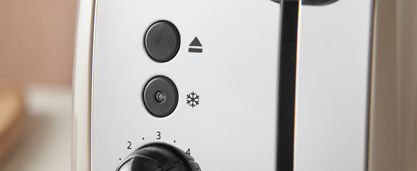 Тостер Russell Hobbs Colours Plus Edelstahl на 2 тости, Мока. Широкі слоти, підставка для булочок, 6 режимів, розморожування, Lift & Look, 1600 Вт