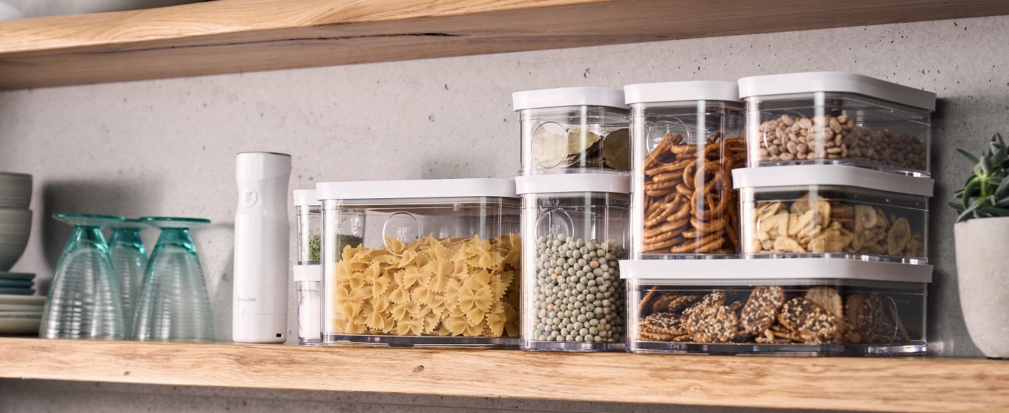 Набір ZWILLING Fresh & Save: контейнери для зберігання продуктів з вакуумним насосом (9 шт.) з нержавіючої сталі, M-18 см, L-24 см