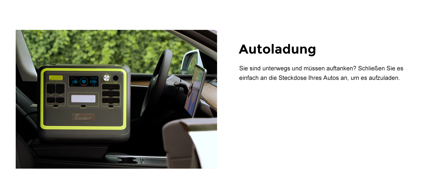 Портативна електростанція FOSSiBOT F2400: 2048Wh LiFePO4, 2400W (4800W пік), 230V, 3 виходи AC, для дому, кемпінгу та резервного живлення