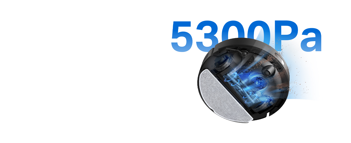 Робот-пилосос Tapo RV30 Max з функцією миття підлоги, 5300Pa, LiDAR+IMU, голосове керування Alexa, додаток