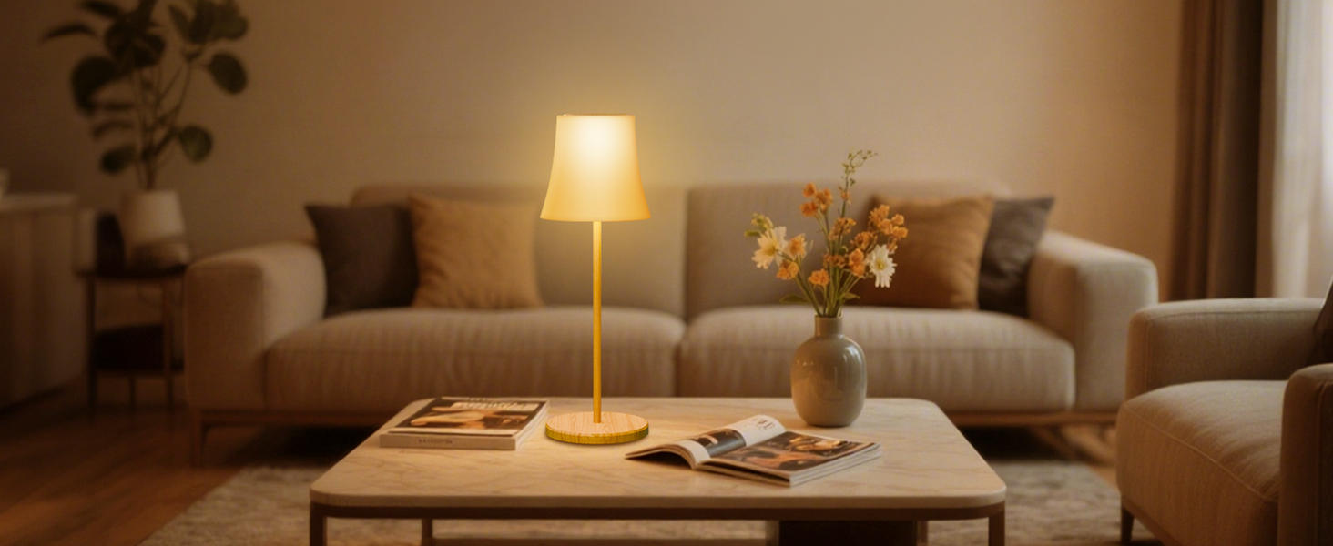 LED настільна лампа Suright бездротова з RGB, сенсорне керування, IP54, для дому та саду