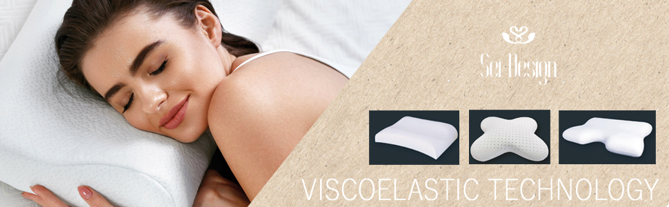 Ортопедична подушка для шиї sei Design з Memory Foam – підтримка шиї, Oeko-Tex®, охолоджуючий чохол з Lyocell, для тих, хто спить на спині та на боці (висока ортопедична підтримка)